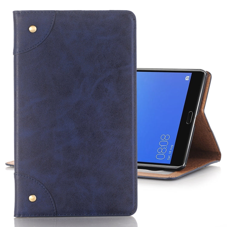For Huawei MediaPad M5 8.4 inch Vintage Book Style Horizontal Flip Environmental PU Leather Case with Holder & Card Slots & Wallet & Photo Frame