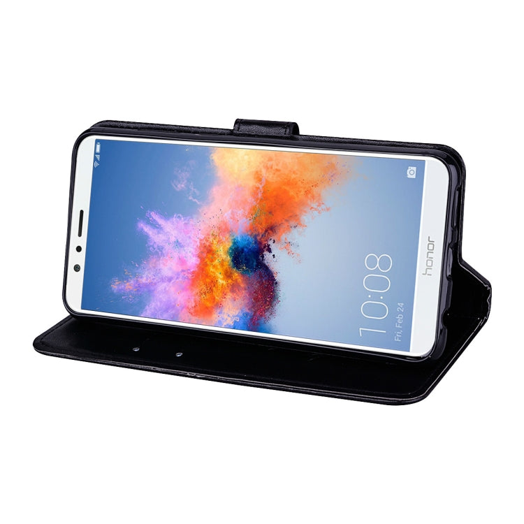 For Huawei Honor 7X Rose Embossed Horizontal Flip Environmental PU Leather Case with Holder & Card Slots & Wallet