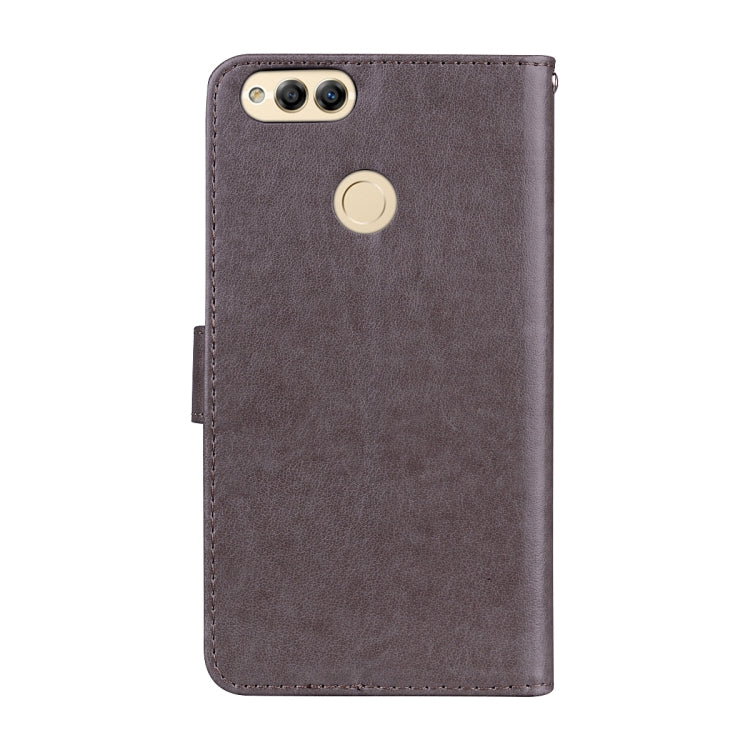 For Huawei Honor 7X Rose Embossed Horizontal Flip Environmental PU Leather Case with Holder & Card Slots & Wallet