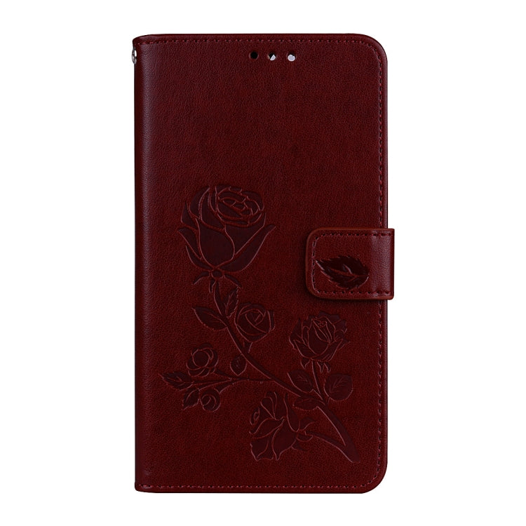 For Huawei Honor 7X Rose Embossed Horizontal Flip Environmental PU Leather Case with Holder & Card Slots & Wallet