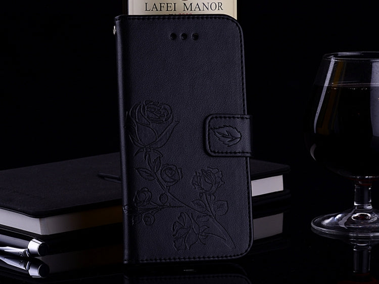 For Huawei Y3 2017 Rose embossed Texture Horizontal Flip Environmental PU Leather Case with Holder & Card Slots & Wallet