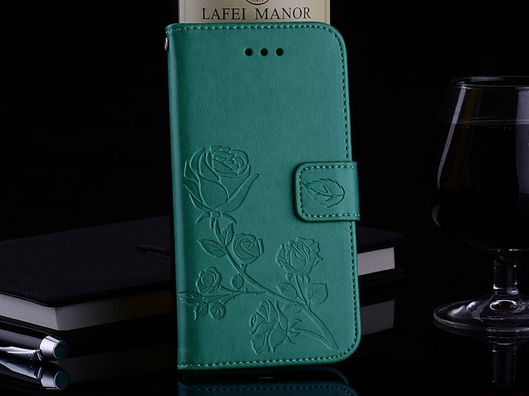 For Huawei Y3 2017 Rose embossed Texture Horizontal Flip Environmental PU Leather Case with Holder & Card Slots & Wallet