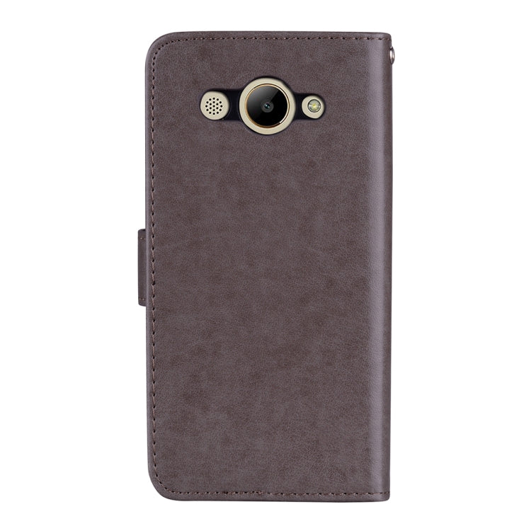 For Huawei Y3 2017 Rose embossed Texture Horizontal Flip Environmental PU Leather Case with Holder & Card Slots & Wallet