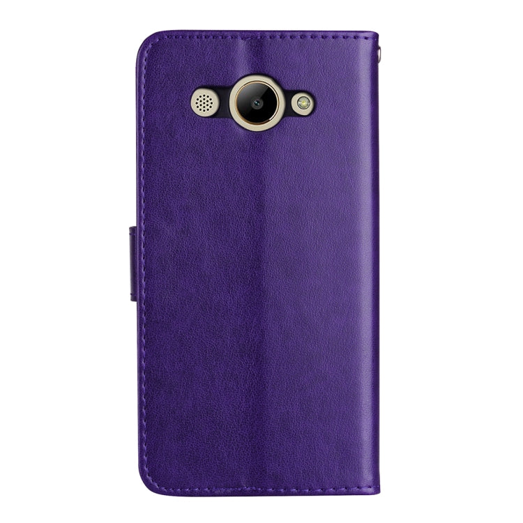 For Huawei Y3 2017 Rose embossed Texture Horizontal Flip Environmental PU Leather Case with Holder & Card Slots & Wallet