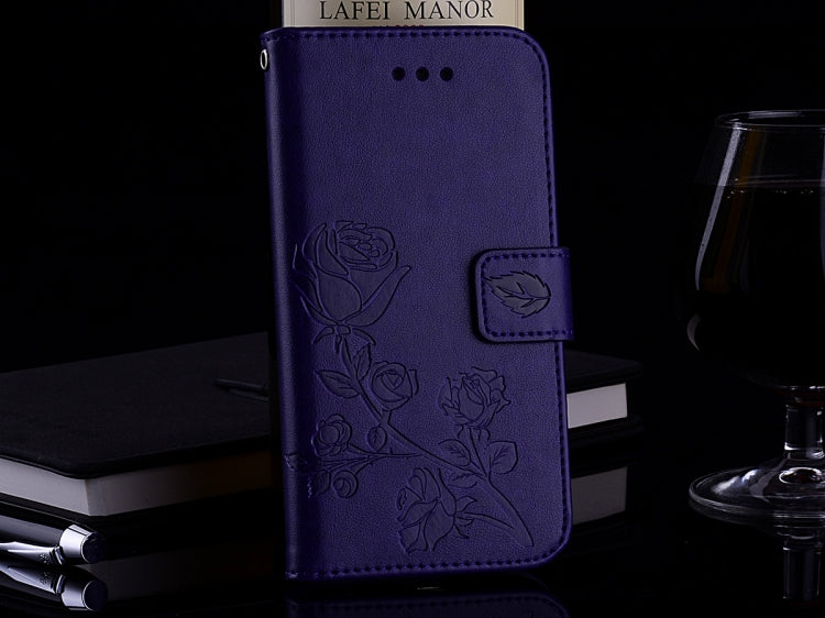 For Huawei Y3 2017 Rose embossed Texture Horizontal Flip Environmental PU Leather Case with Holder & Card Slots & Wallet