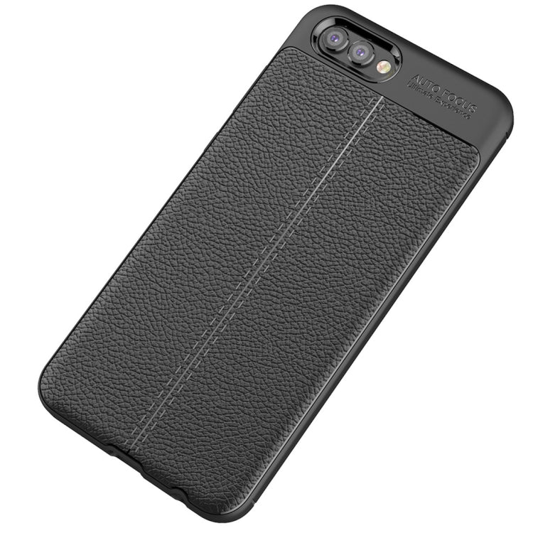 For Huawei Honor View 10 Litchi Texture Soft TPU Anti-skip Protective Cover Back Case