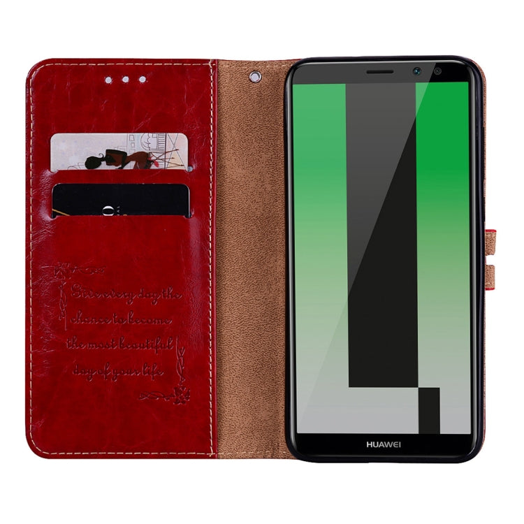 For Huawei Mate 10 Lite & Nova 2i Business Style Oil Wax Texture Horizontal Flip Leather Case with Holder & Card Slots & Wallet
