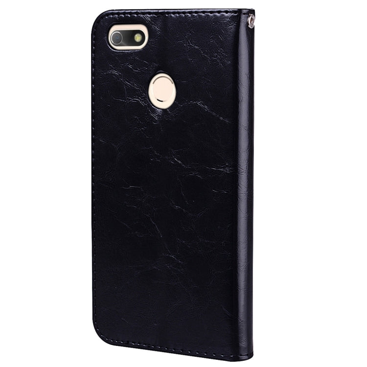 For Huawei P9 lite Mini Business Style Oil Wax Texture Horizontal Flip Leather Case with Holder & Card Slots & Wallet