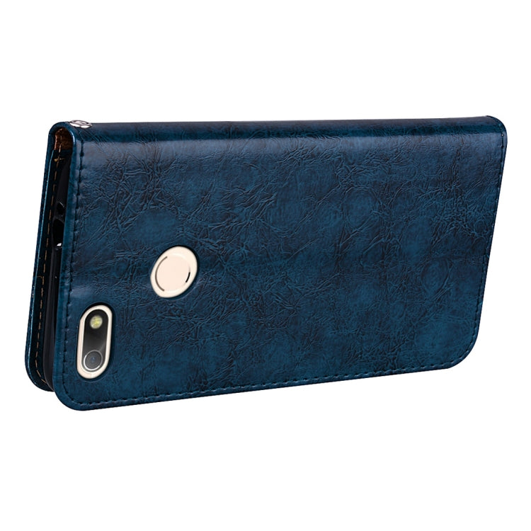 For Huawei P9 lite Mini Business Style Oil Wax Texture Horizontal Flip Leather Case with Holder & Card Slots & Wallet