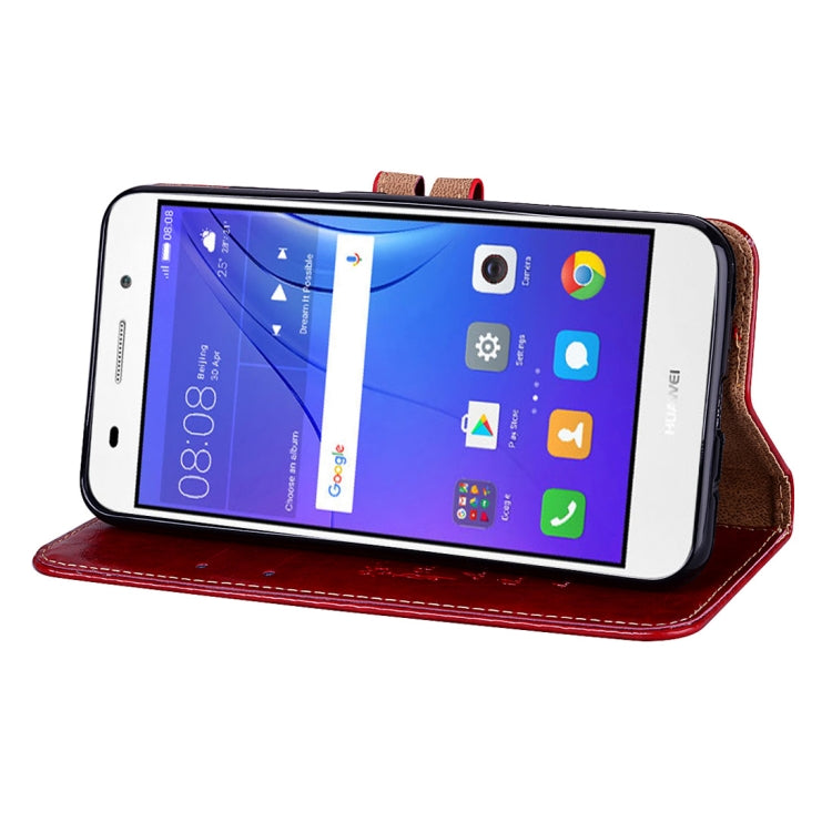 For Huawei Y3 (2017) Business Style Oil Wax Texture Horizontal Flip Leather Case with Holder & Card Slots & Wallet