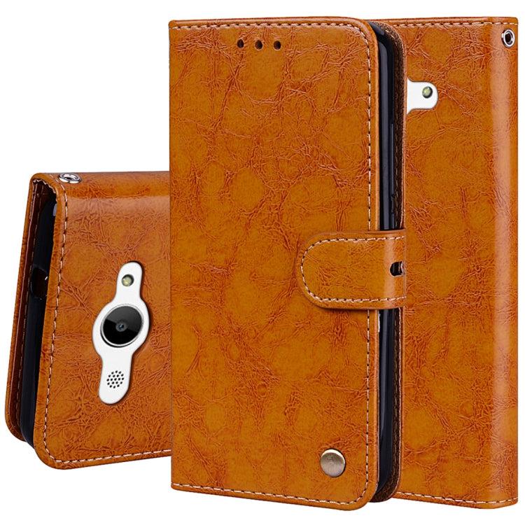 For Huawei Y3 (2017) Business Style Oil Wax Texture Horizontal Flip Leather Case with Holder & Card Slots & Wallet