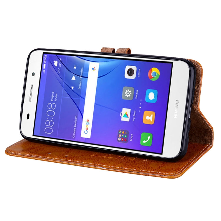 For Huawei Y3 (2017) Business Style Oil Wax Texture Horizontal Flip Leather Case with Holder & Card Slots & Wallet