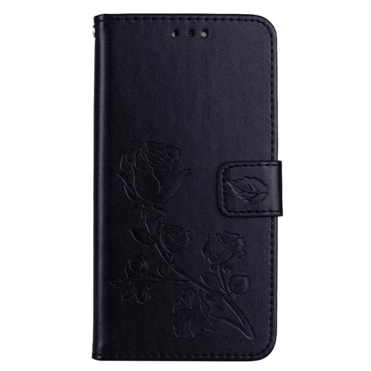 For Huawei P8 Lite 2017 Rose Embossed Horizontal Flip Environmental PU Leather Case with Holder & Card Slots & Wallet