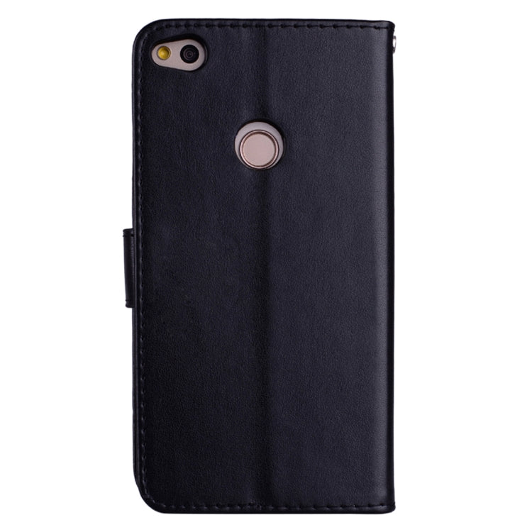 For Huawei P8 Lite 2017 Rose Embossed Horizontal Flip Environmental PU Leather Case with Holder & Card Slots & Wallet