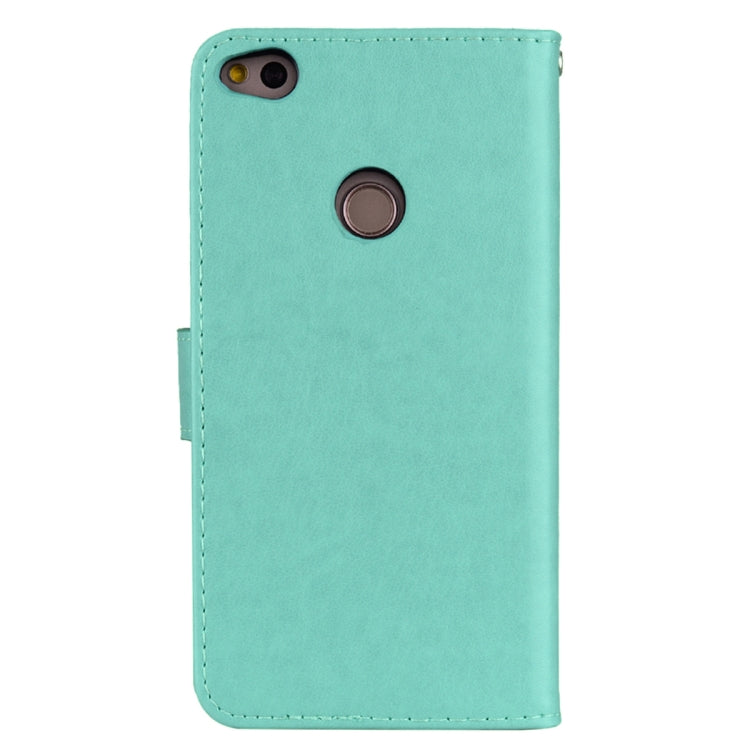 For Huawei P8 Lite 2017 Rose Embossed Horizontal Flip Environmental PU Leather Case with Holder & Card Slots & Wallet