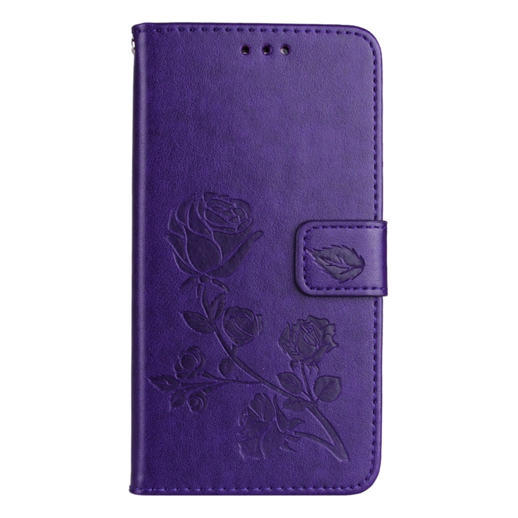 For Huawei P8 Lite 2017 Rose Embossed Horizontal Flip Environmental PU Leather Case with Holder & Card Slots & Wallet