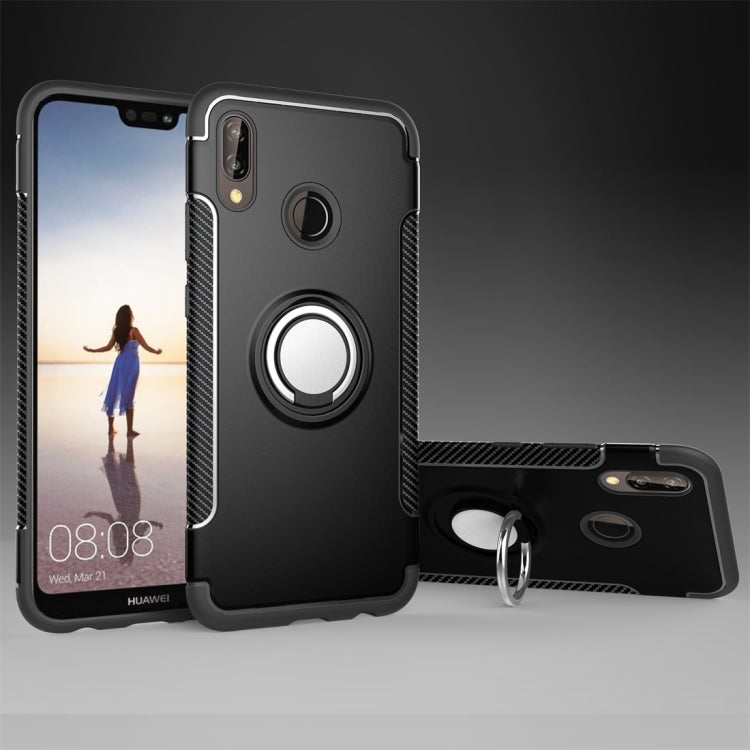 For Huawei P20 Lite Magnetic 360 Degree Rotation Ring Armor Protective Case Back Cover Case