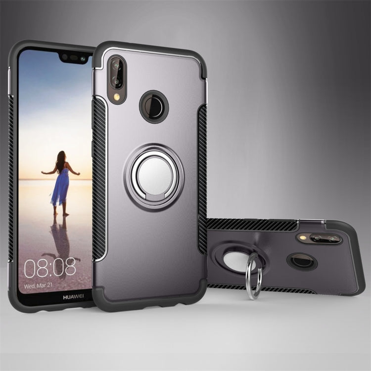 For Huawei P20 Lite Magnetic 360 Degree Rotation Ring Armor Protective Case Back Cover Case