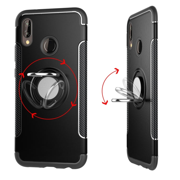 For Huawei P20 Lite Magnetic 360 Degree Rotation Ring Armor Protective Case Back Cover Case