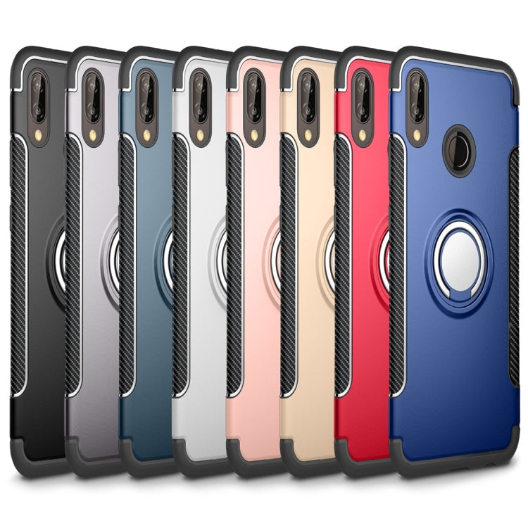For Huawei P20 Lite Magnetic 360 Degree Rotation Ring Armor Protective Case Back Cover Case