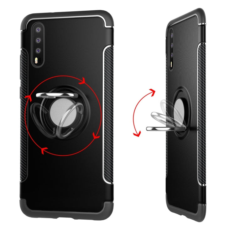 For Huawei P20 Magnetic 360 Degree Rotation Ring Armor Protective Case Back Cover Case