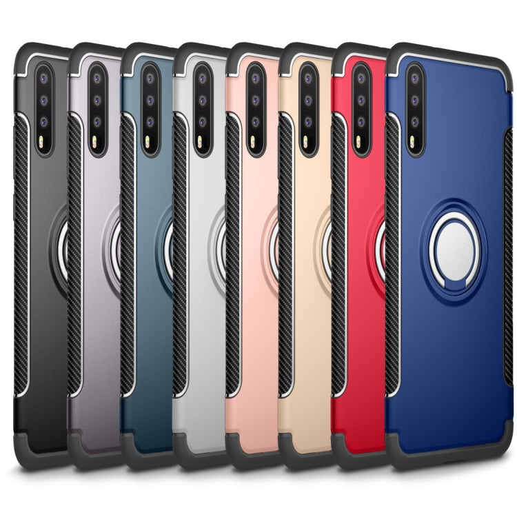 For Huawei P20 Magnetic 360 Degree Rotation Ring Armor Protective Case Back Cover Case