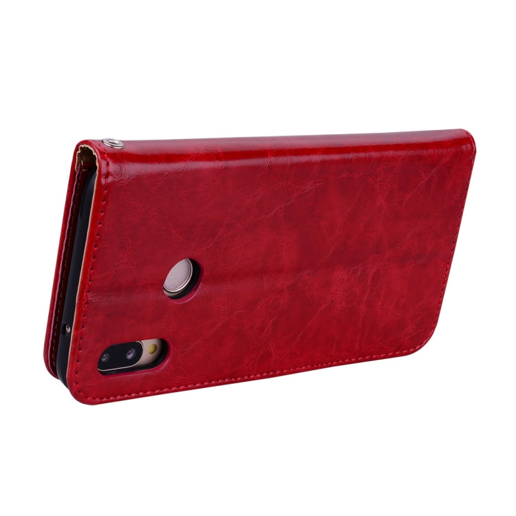For Huawei P20 Lite Business Style Oil Wax Texture Horizontal Flip Leather Case with Holder & Card Slots & Wallet