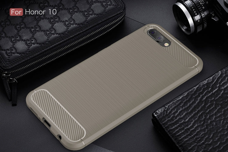Brushed Texture Carbon Fiber Shockproof TPU Case for Huawei Honor 10
