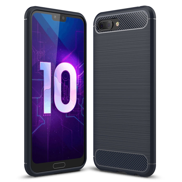 Brushed Texture Carbon Fiber Shockproof TPU Case for Huawei Honor 10