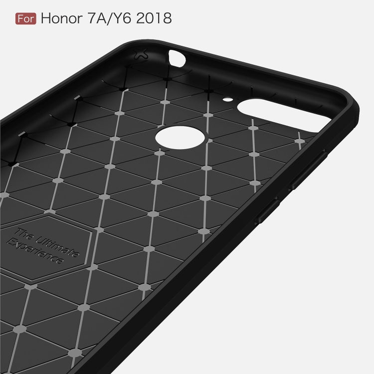 Brushed Texture Carbon Fiber Shockproof TPU for Huawei Honor 7A / Y6 (2018)