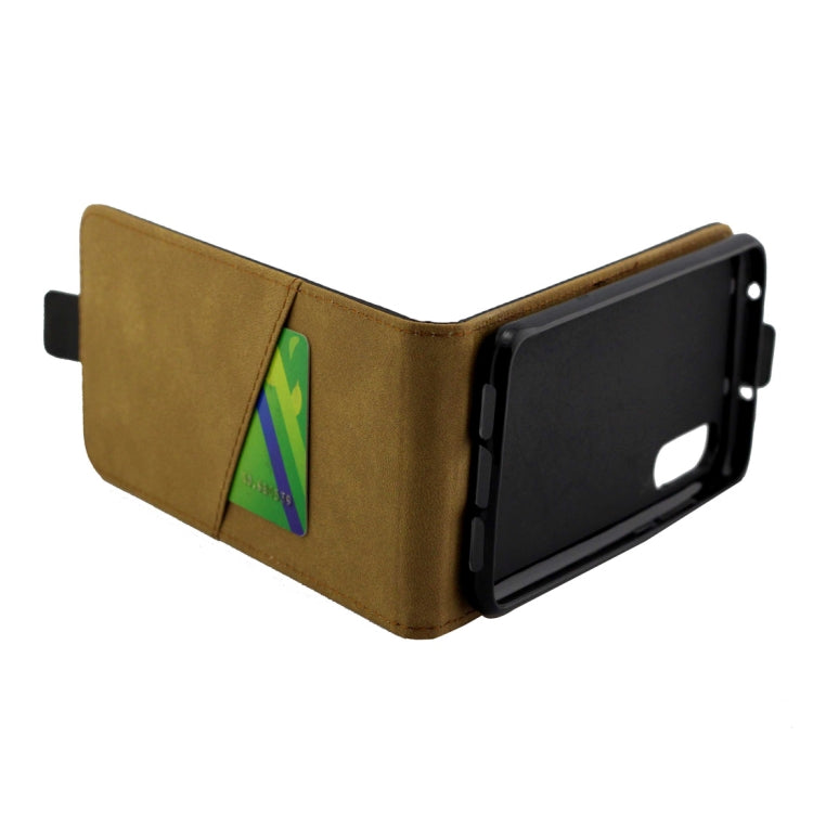 Business Style Vertical Flip TPU Leather Case for Huawei P20 Pro , with Card Slot (Black)