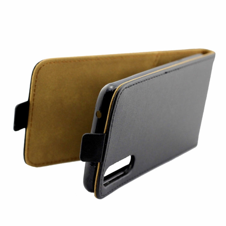 Business Style Vertical Flip TPU Leather Case for Huawei P20 Pro , with Card Slot (Black)