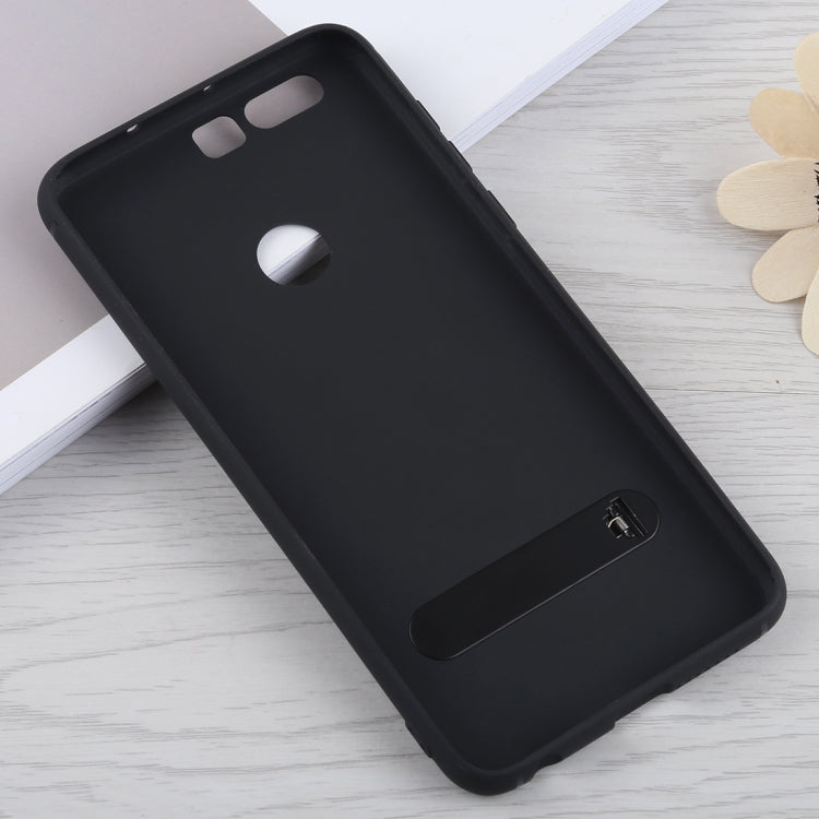 TOTUDESIGN Slim Series Carbon Fiber Texture TPU Case for Huawei Honor 8, with Holder