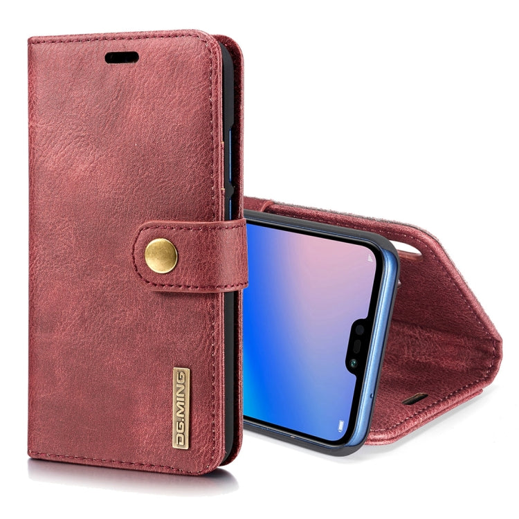 Crazy Horse Texture Flip Detachable Magnetic Leather Case for Huawei P20 Lite, with Holder & Card Slots & Wallet
