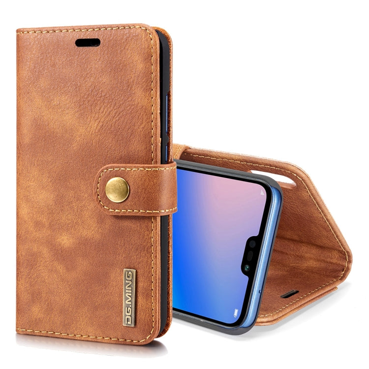 Crazy Horse Texture Flip Detachable Magnetic Leather Case for Huawei P20 Lite, with Holder & Card Slots & Wallet