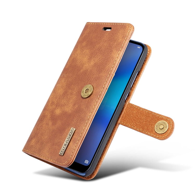 Crazy Horse Texture Flip Detachable Magnetic Leather Case for Huawei P20 Lite, with Holder & Card Slots & Wallet