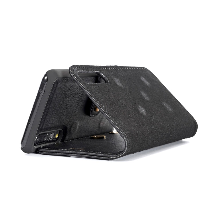 Crazy Horse Texture Flip Detachable Magnetic Leather Case for Huawei P20 Pro, with Holder & Card Slots & Wallet