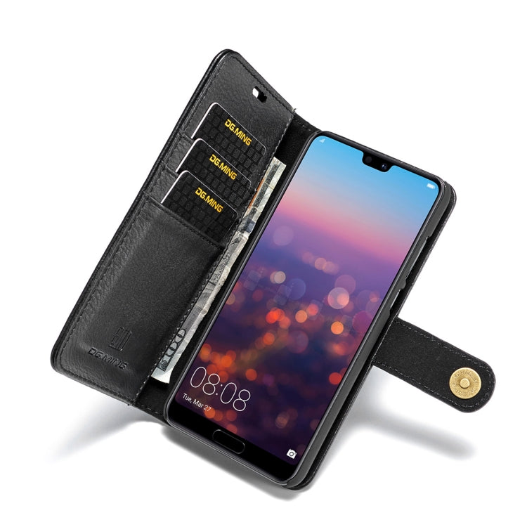 Crazy Horse Texture Flip Detachable Magnetic Leather Case for Huawei P20 Pro, with Holder & Card Slots & Wallet