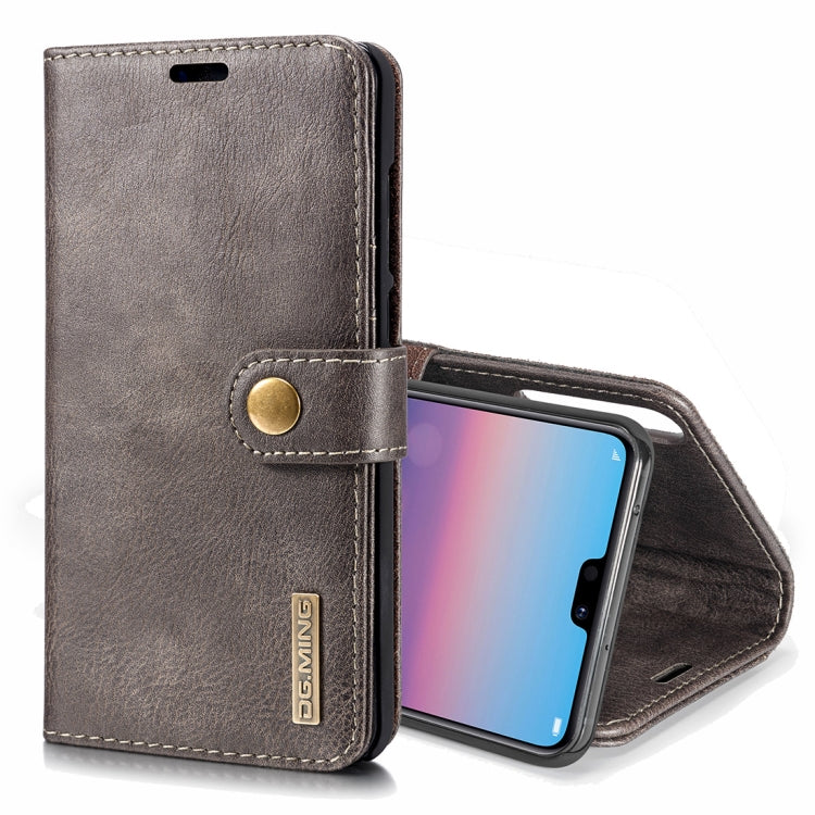 Crazy Horse Texture Flip Detachable Magnetic Leather Case for Huawei P20 Pro, with Holder & Card Slots & Wallet