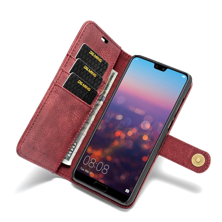 Crazy Horse Texture Flip Detachable Magnetic Leather Case for Huawei P20 Pro, with Holder & Card Slots & Wallet