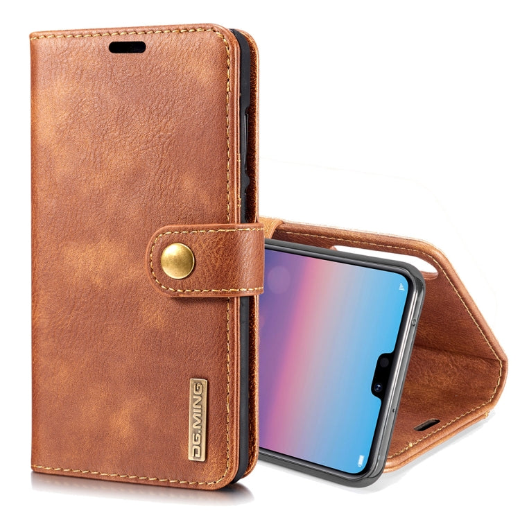 Crazy Horse Texture Flip Detachable Magnetic Leather Case for Huawei P20 Pro, with Holder & Card Slots & Wallet