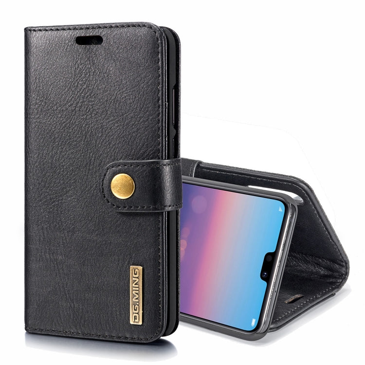 Crazy Horse Texture Flip Detachable Magnetic Leather Case for Huawei P20, with Holder & Card Slots & Wallet