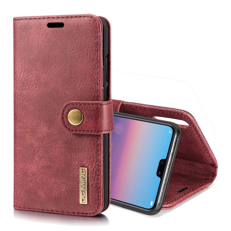 Crazy Horse Texture Flip Detachable Magnetic Leather Case for Huawei P20, with Holder & Card Slots & Wallet
