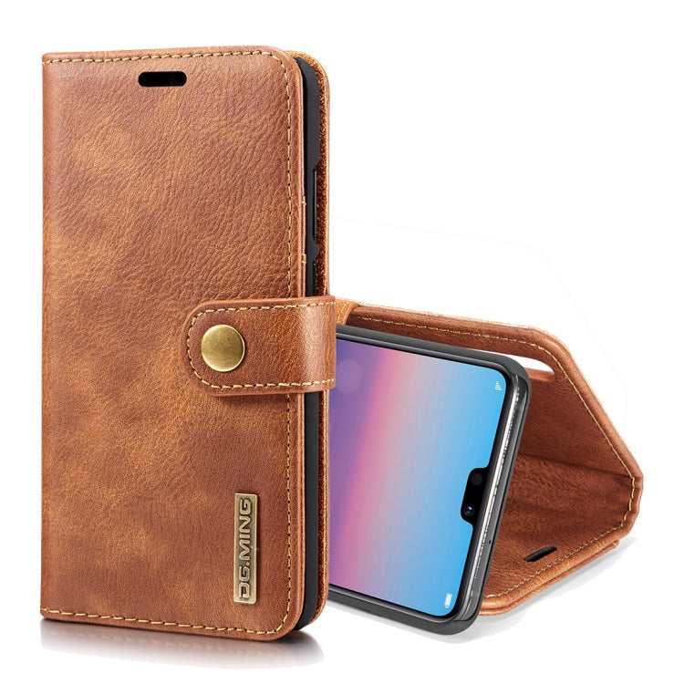 Crazy Horse Texture Flip Detachable Magnetic Leather Case for Huawei P20, with Holder & Card Slots & Wallet