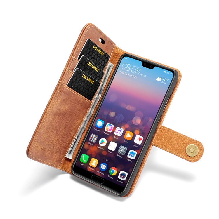 Crazy Horse Texture Flip Detachable Magnetic Leather Case for Huawei P20, with Holder & Card Slots & Wallet