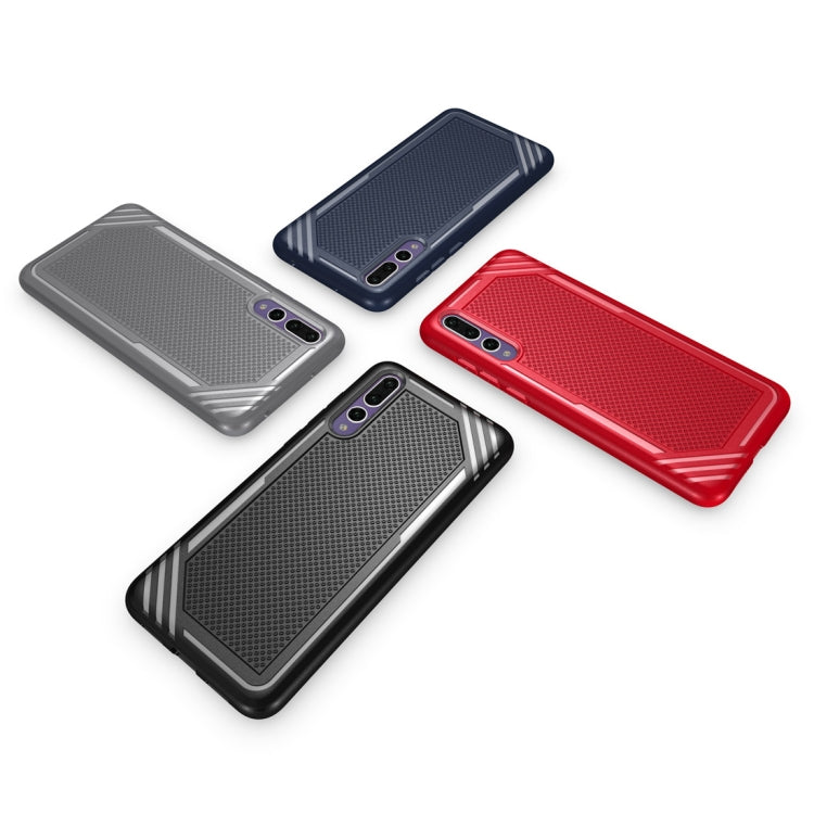 Lattice Texture TPU Shockproof Case for Huawei P20 Pro