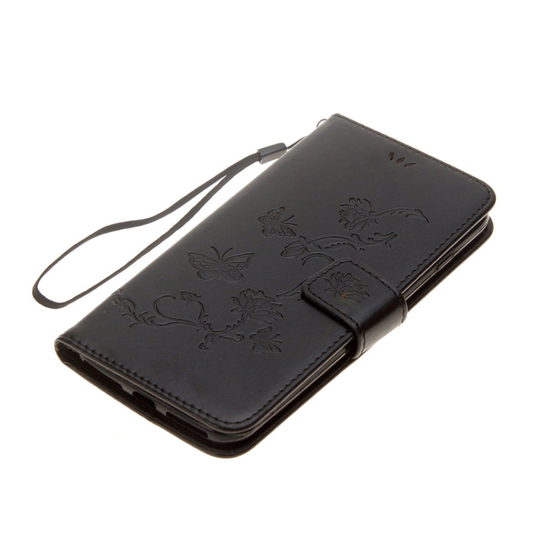 Lotus Butterfly Pattern Horizontal Flip Leather Case for Huawei Honor 10, with Holder & Card Slots & Wallet & Lanyard