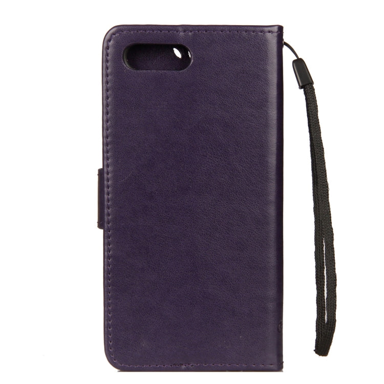 Lotus Butterfly Pattern Horizontal Flip Leather Case for Huawei Honor 10, with Holder & Card Slots & Wallet & Lanyard