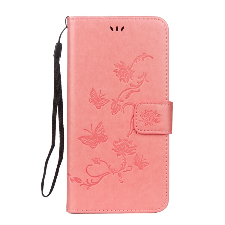 Lotus Butterfly Pattern Horizontal Flip Leather Case for Huawei Honor 10, with Holder & Card Slots & Wallet & Lanyard
