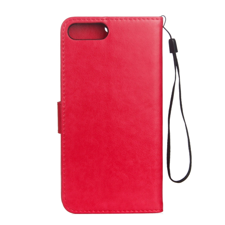 Lotus Butterfly Pattern Horizontal Flip Leather Case for Huawei Honor 10, with Holder & Card Slots & Wallet & Lanyard